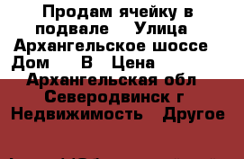 Продам ячейку в подвале. › Улица ­ Архангельское шоссе › Дом ­ 10В › Цена ­ 20 000 - Архангельская обл., Северодвинск г. Недвижимость » Другое   